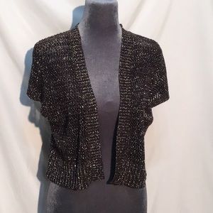 💕NWT💕 Cato black & silver shrug size large